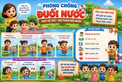 BÀI TUYÊN TRUYỀN PHÒNG CHỐNG ĐUỐI NƯỚC CHO TRẺ MẦM NON